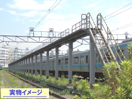 パンタグラフ点検台 実物イメージ画像 着色済みストラクチャー