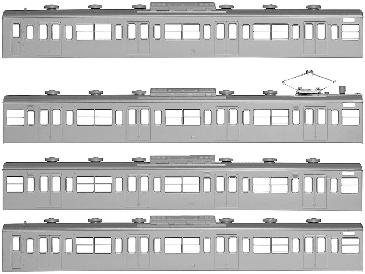 18501＞国鉄（JR）103系＜低運・非ユニット窓・冷改車＞ 基本4両