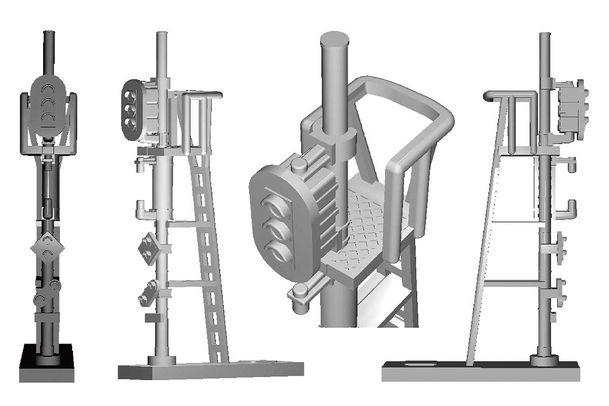 ＜2217＞鉄道信号機（3～6灯・4基入り）
