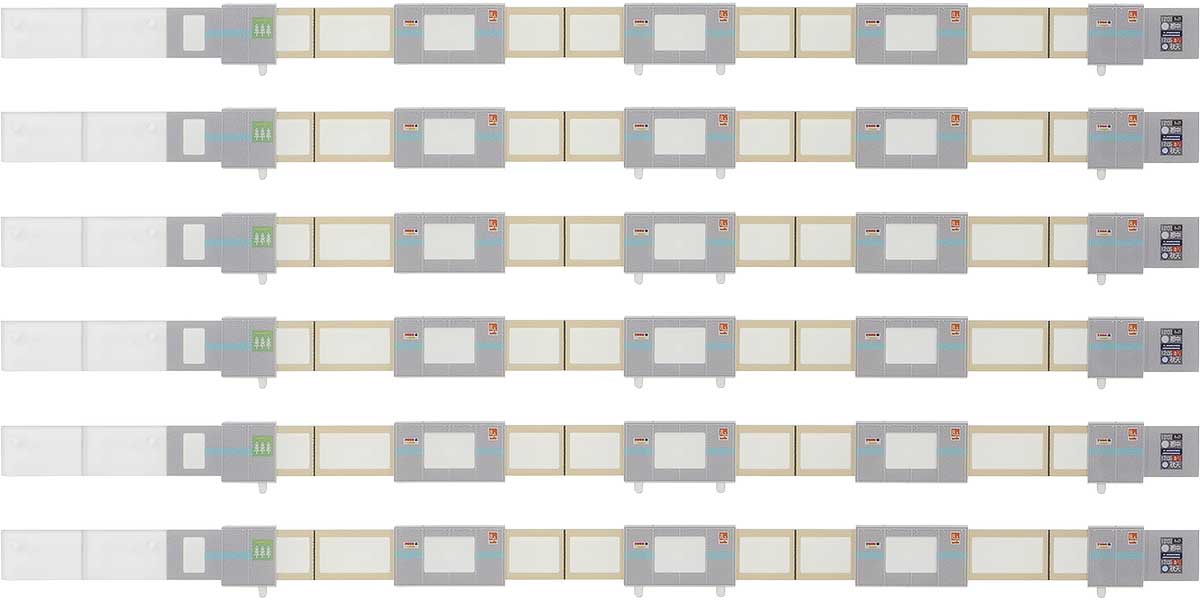 ＜2583＞着色済み ホームドア（水色・小窓あり・20m級4ドア車用）