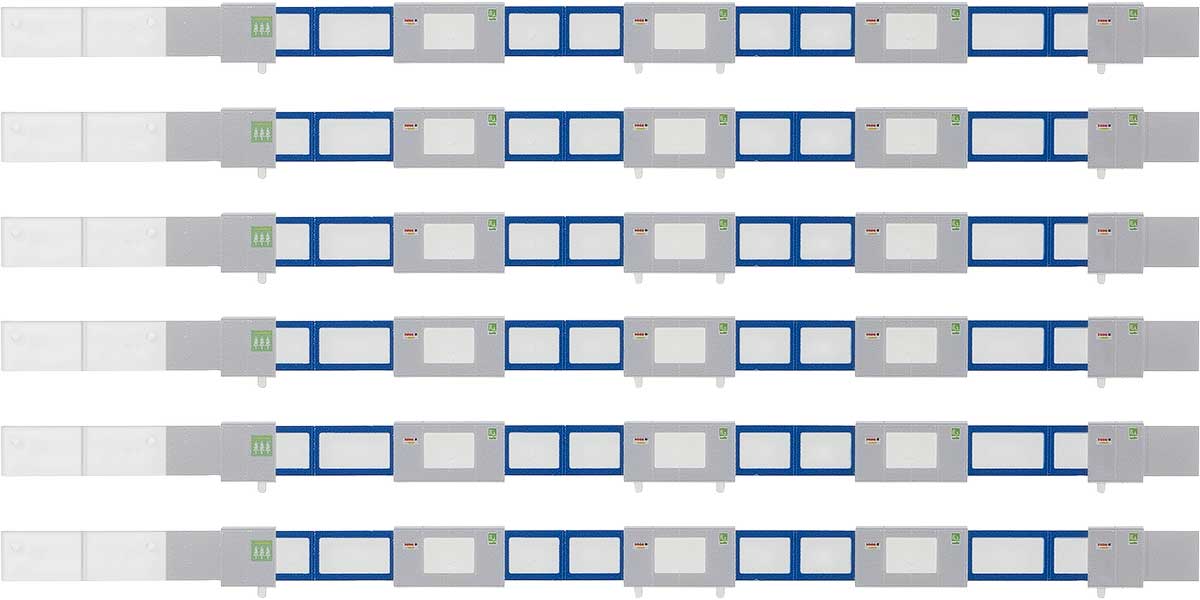 ＜2591＞着色済み ホームドア（青色ドア・小窓あり・20ｍ級4ドア車用）