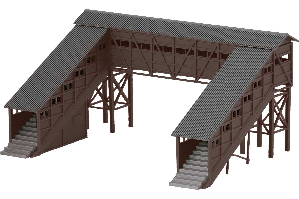 ＜2627＞着色済み 跨線橋（ダークブラウン）