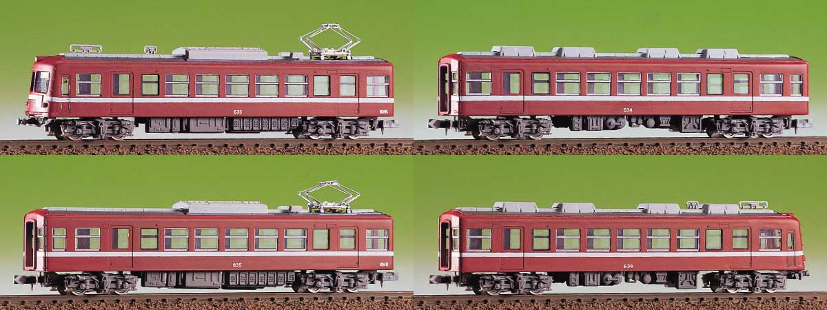 408＞京急（旧）600形4両｜エコノミーキット｜Nゲージ鉄道模型の 