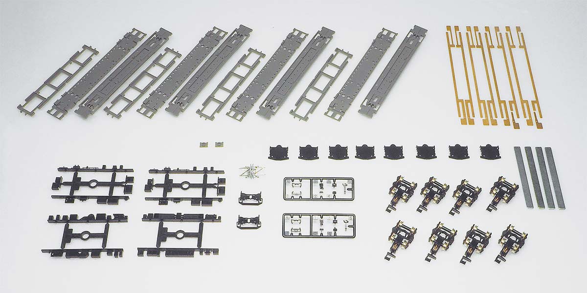 ＜7506＞床下台車セット 通勤タイプ 冷房車 基本4両用A（動力無し）