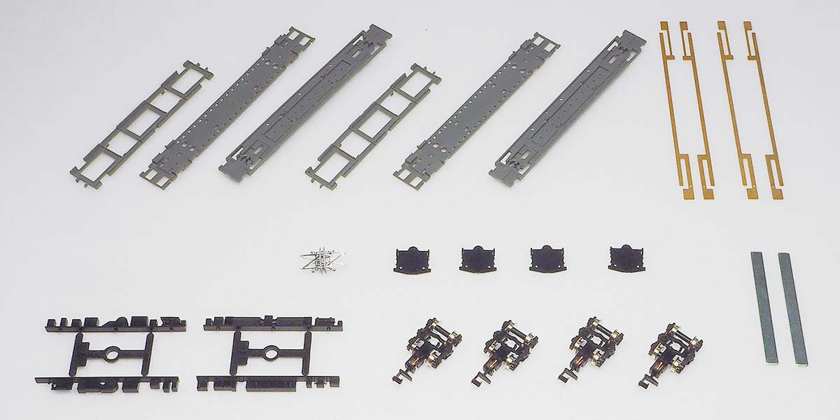 ＜7508＞床下台車セット 通勤タイプ 冷房車 中間車2両用A（動力無し）