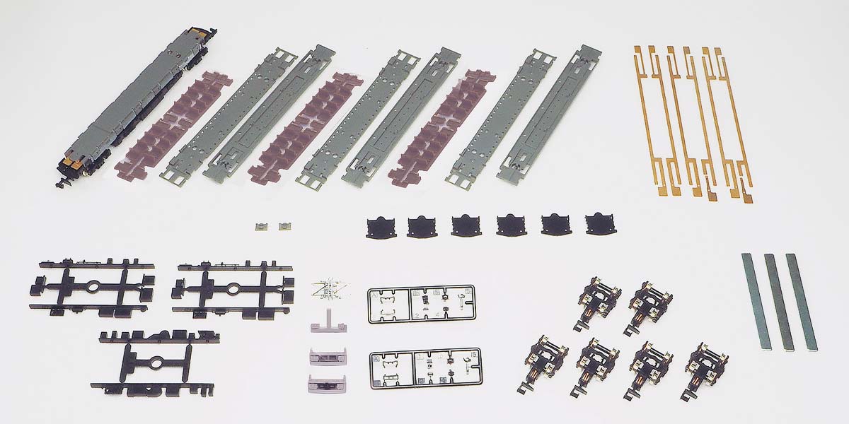 ＜7509＞床下台車セット 近郊タイプ 基本4両用A（動力付き）