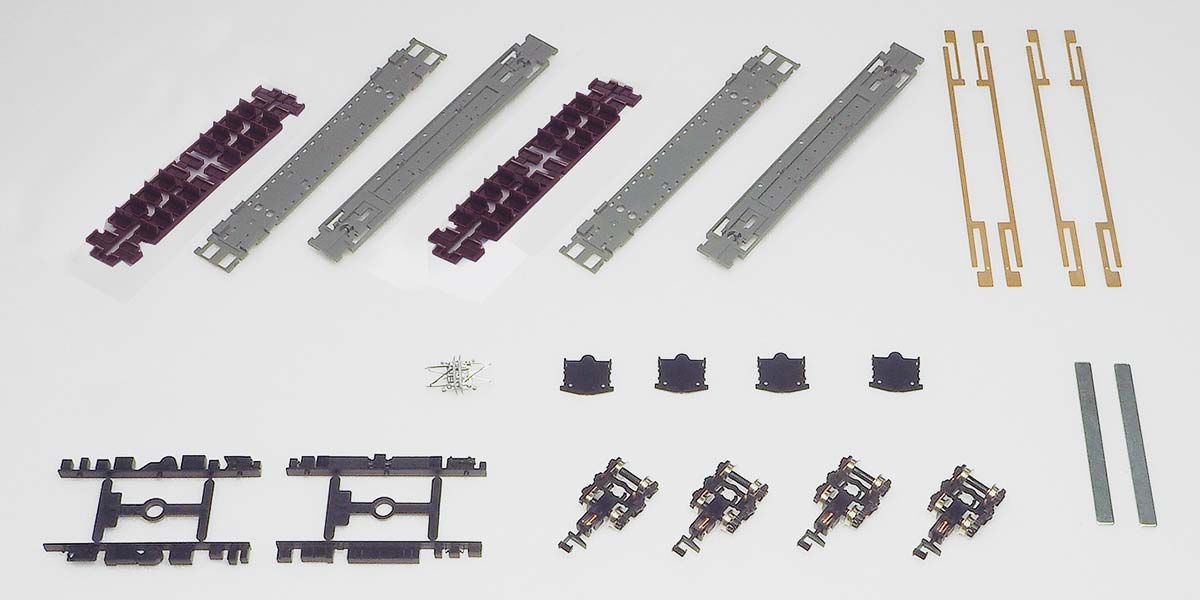 ＜7511＞床下台車セット 近郊タイプ 中間車2両用A（動力無し）