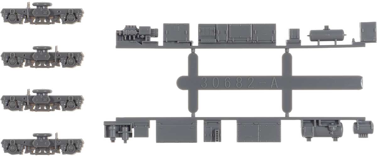 ＜8509＞動力台車枠・床下機器セット A-25（DT50D（灰色）＋30682AM）