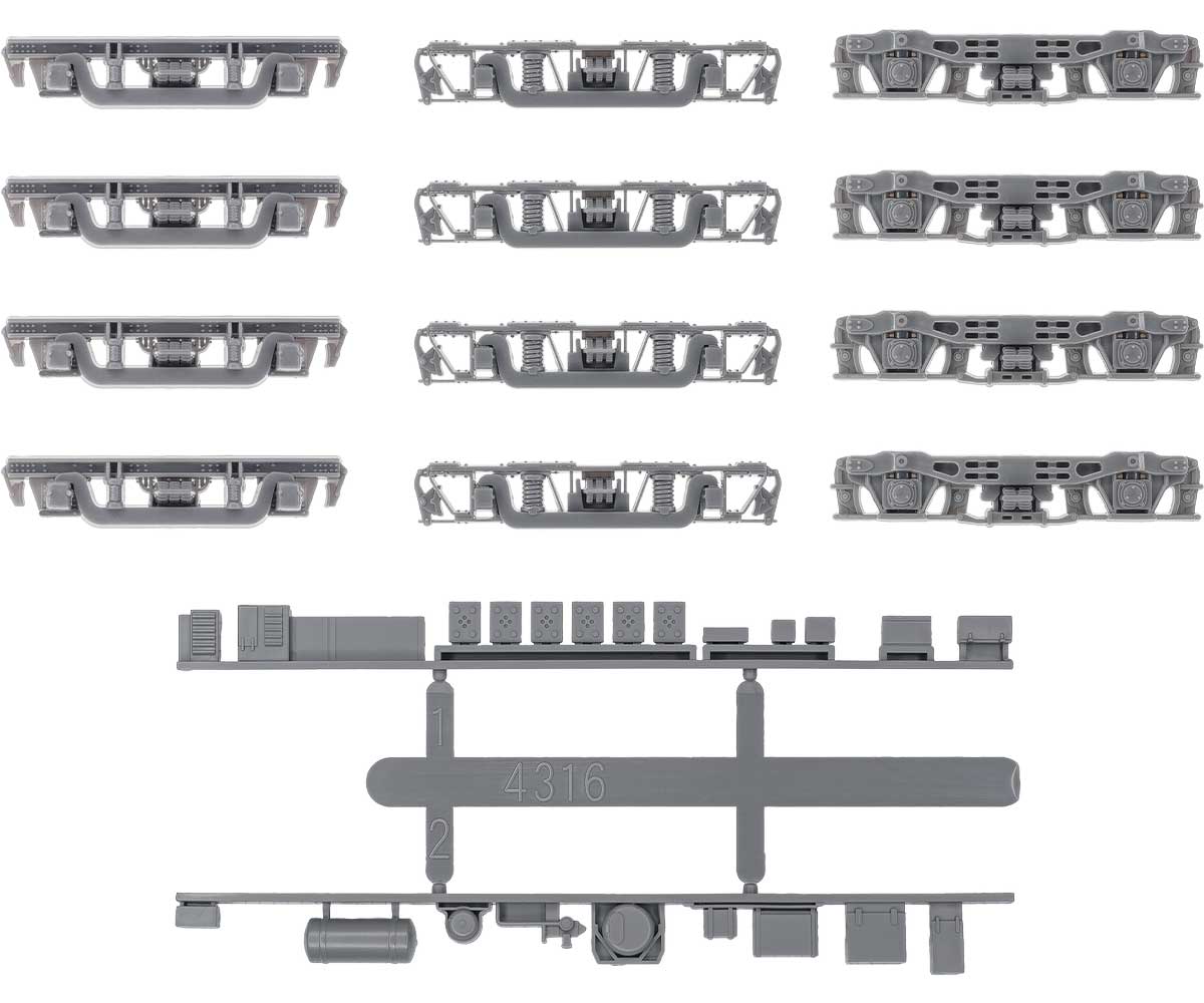 ＜8516＞動力台車枠・床下機器セット A-31 （DT10／11／16＋4316M）［灰色］