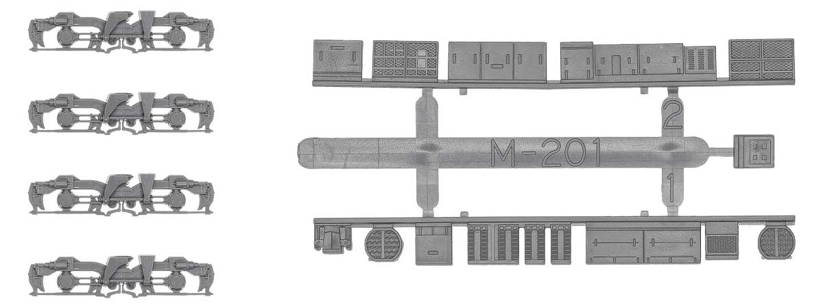 ＜8523＞動力台車枠・床下機器セット A-37（FS039＋M-201）