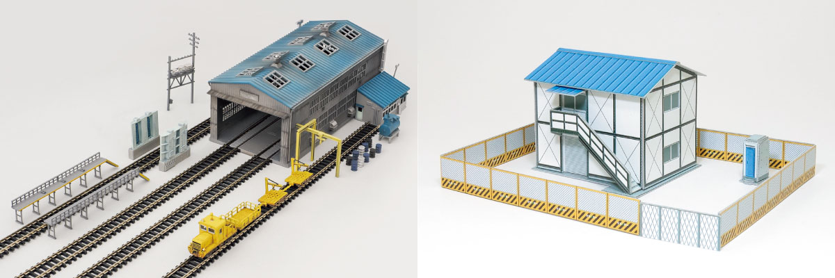 ＜9804＞車両基地設備一式トータルセット＋プレハブ倉庫