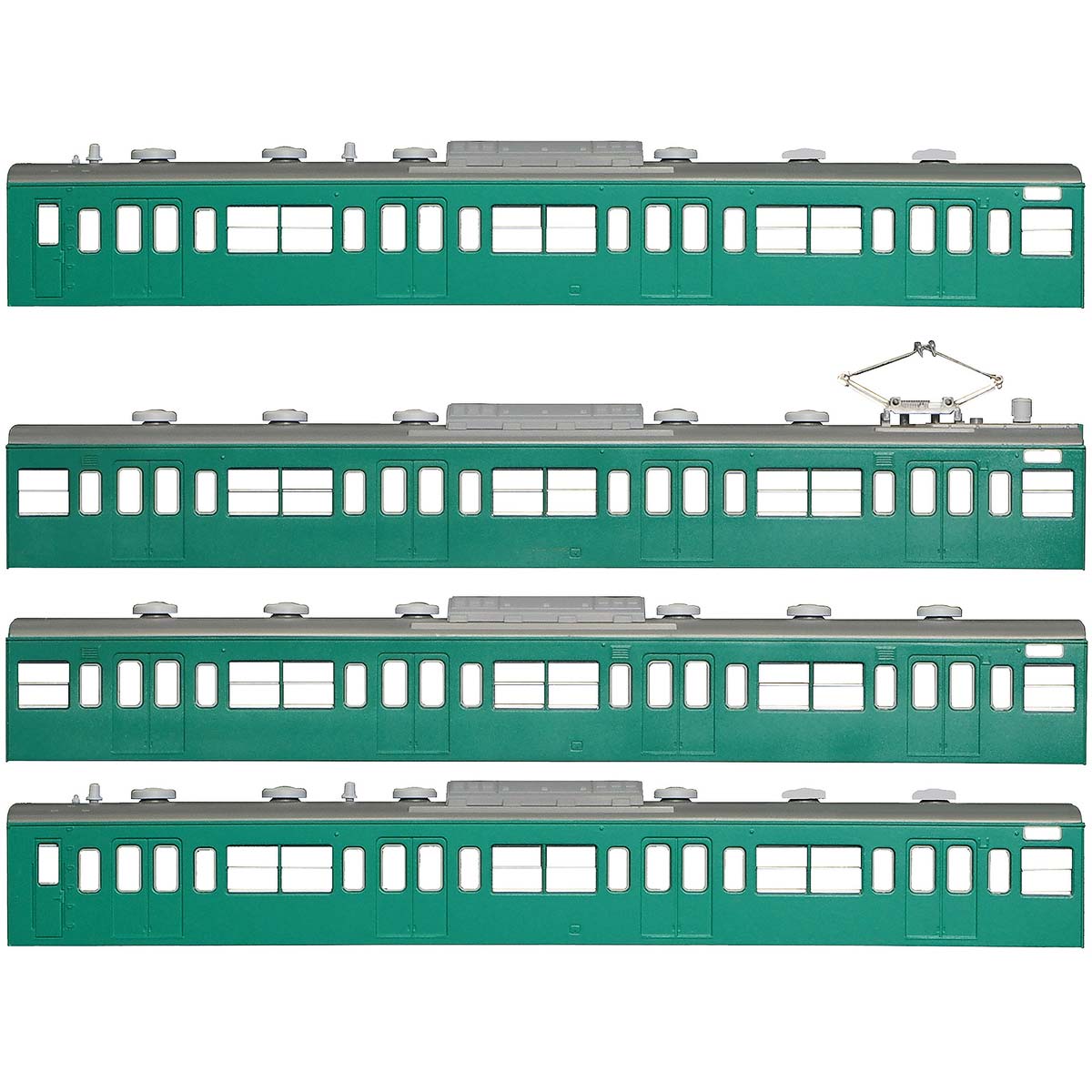 18017>国鉄(JR)103系<低運・非ユニット窓・冷改車・エメラルド