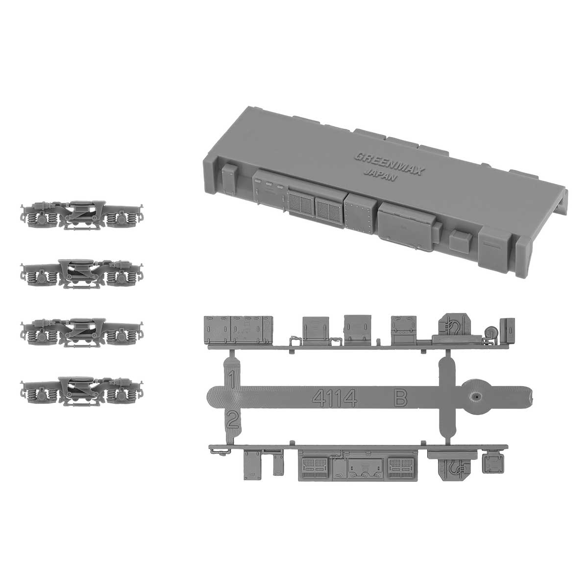 動力台車枠・床下機器セット C-02 （THタイプ（グレー）＋4114BM／Tpu Mカバー）