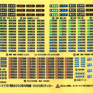 東急8090系（8590系）「大井町線」対応 行先表示ステッカー