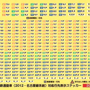 近鉄通勤車（2012・名古屋線系統）対応 行先表示ステッカー